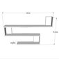 Seinariiul Asir, 120x71,4x14,5cm, valge hind ja info | Riiulid | kaup24.ee