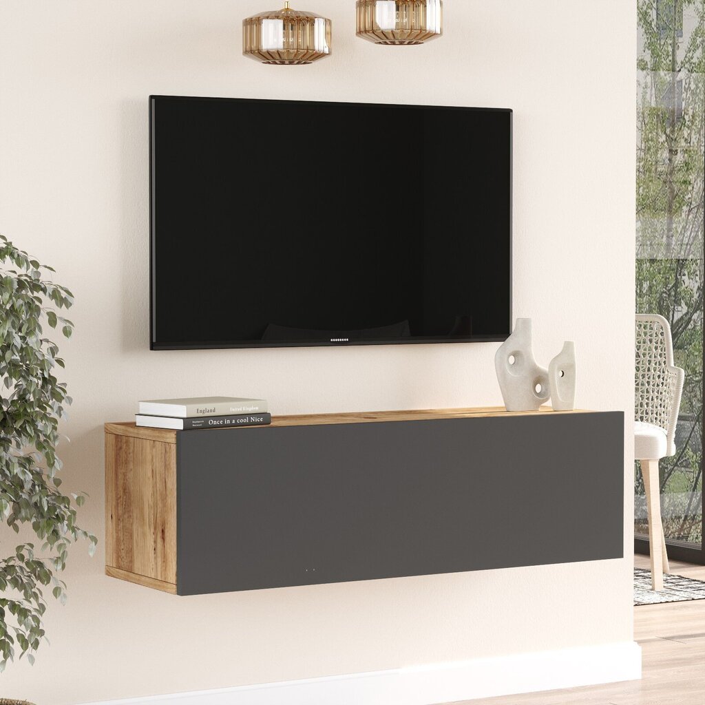 TV alus Asir, 100x29,1x29,6cm, must цена и информация | TV alused | kaup24.ee