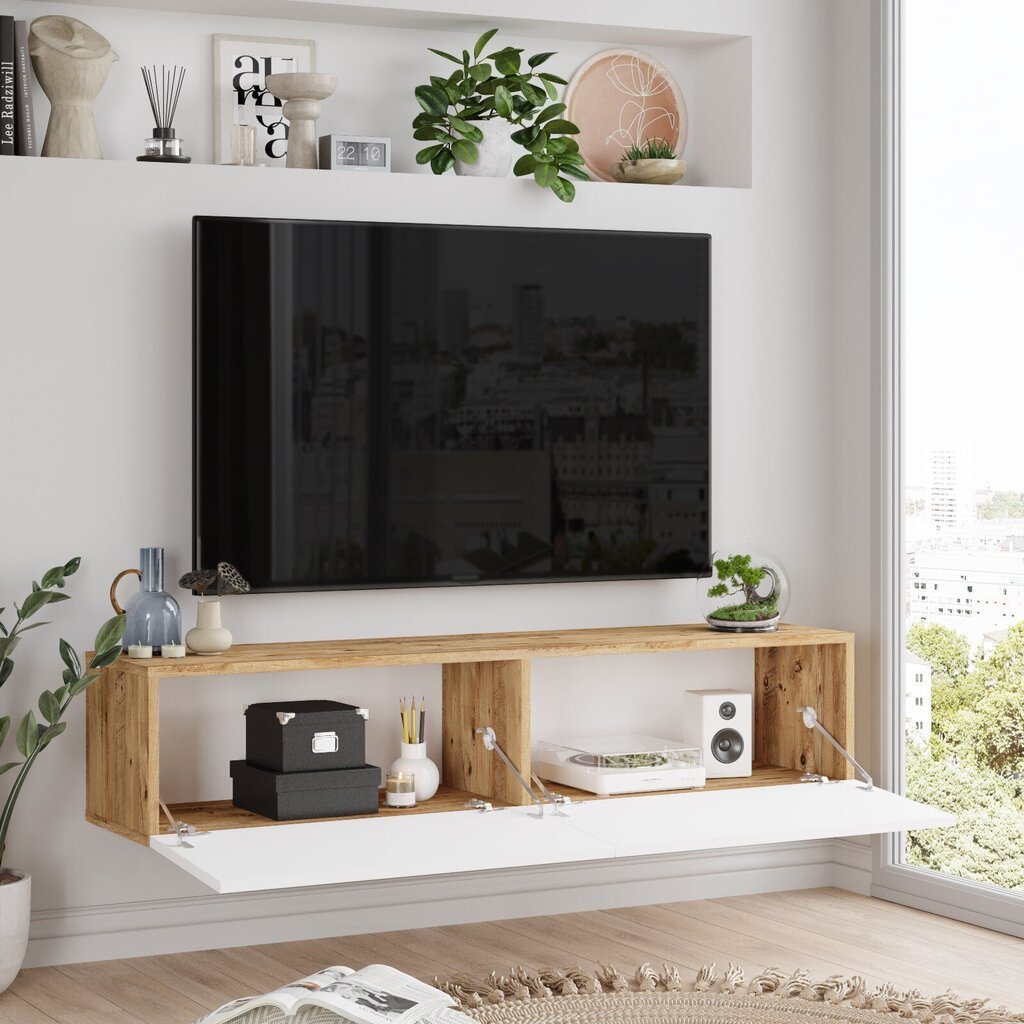 TV alus Asir, 140x29,1x31,6cm, valge цена и информация | TV alused | kaup24.ee