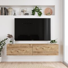 TV alus Asir, 140x29,1x31,6cm, pruun цена и информация | Тумбы под телевизор | kaup24.ee