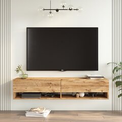 TV alus Asir, 140x29,1x31,6cm, pruun цена и информация | Тумбы под телевизор | kaup24.ee