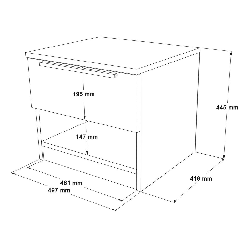 Öökapp Asir, 40,7x44,5x41,9cm, beež цена и информация | Öökapid | kaup24.ee