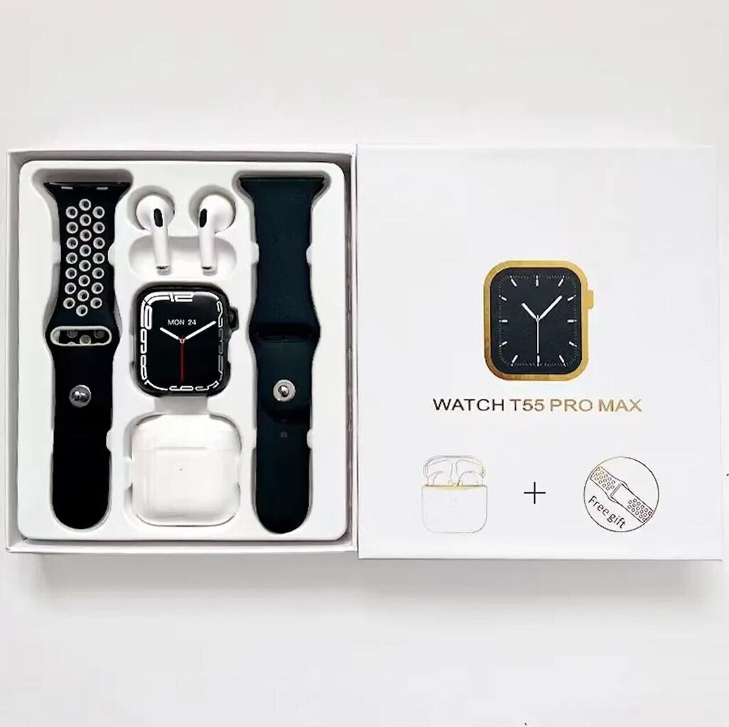 T55 Pro Max Set Black hind ja info | Nutikellad (smartwatch) | kaup24.ee