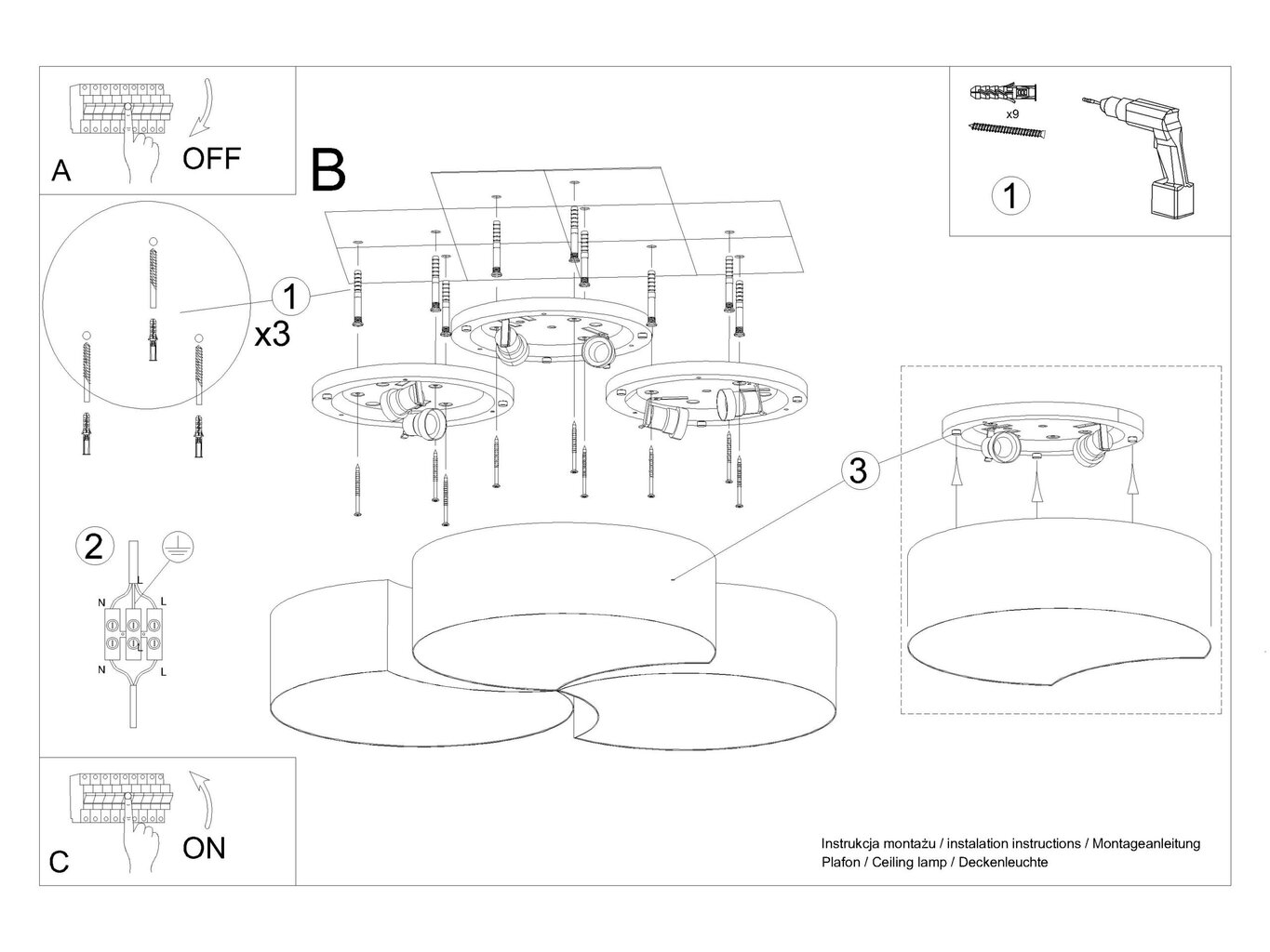 Laelamp Circle 3B hind ja info | Laelambid | kaup24.ee