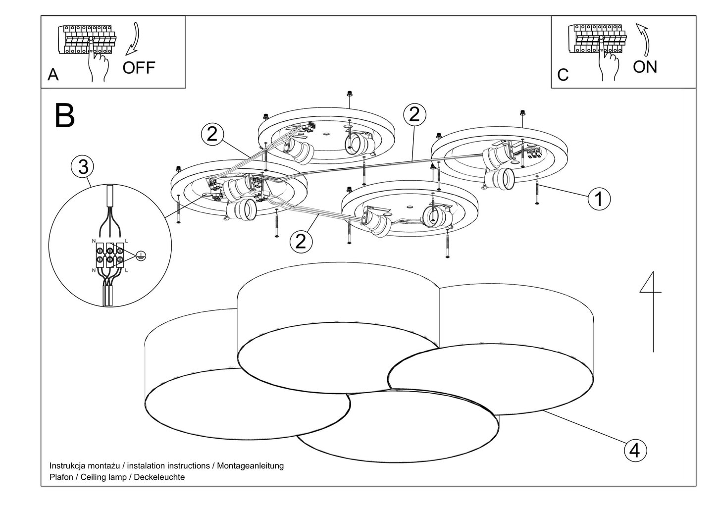 Laelamp Circle 4 цена и информация | Laelambid | kaup24.ee