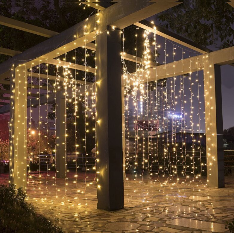 Garlianda-kardin, 120 LED, 3m hind ja info | Jõulutuled | kaup24.ee
