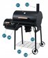 Grill Lund, 64x37 cm, must hind ja info | Grillid | kaup24.ee