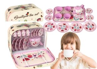 Набор посуды для кофе и чая в чемодане РОЗОВЫЙ цена и информация | Игрушки для девочек | kaup24.ee