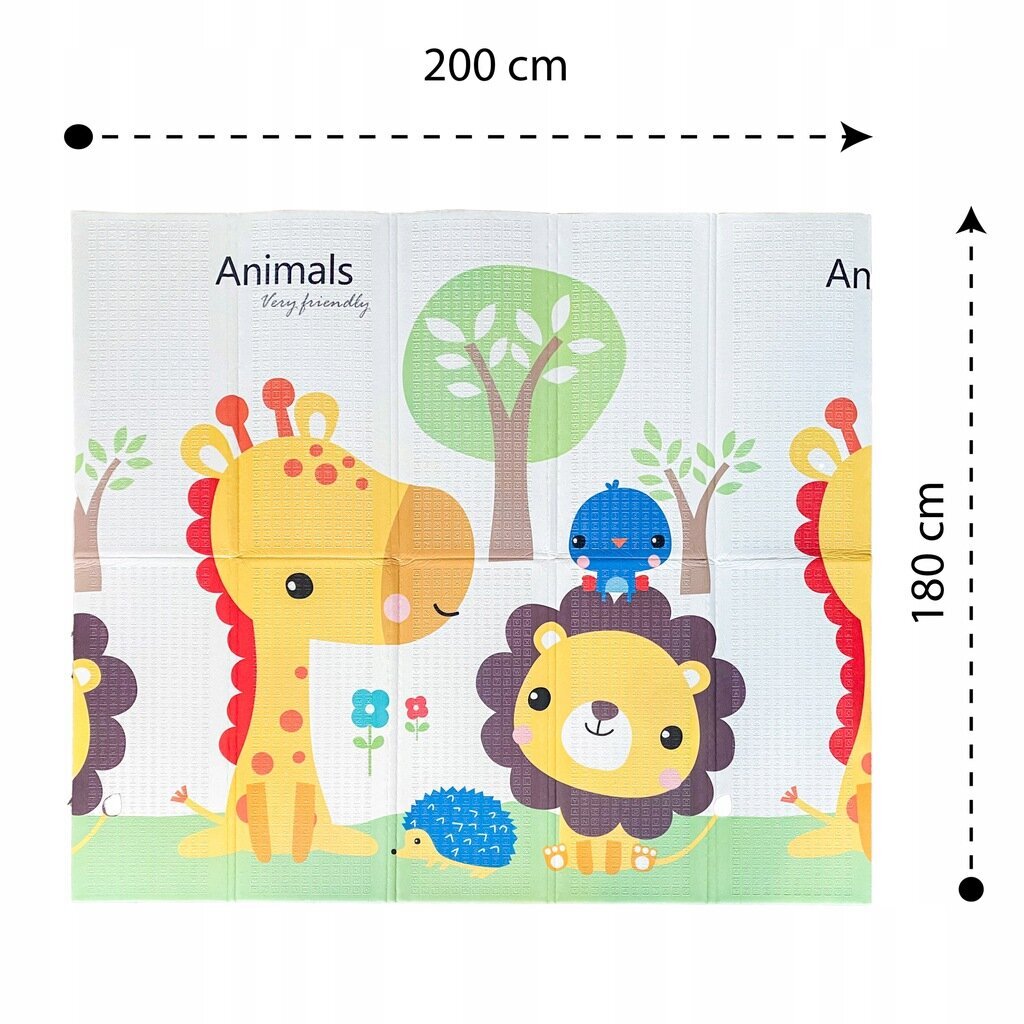 Kahepoolne kokkupandav mängumatt Lamas Bebe 200x150 hind ja info | Imikute mänguasjad | kaup24.ee
