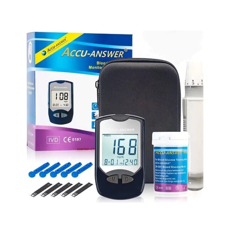 Accu-Answer veresuhkru monitor, Glükomeeter цена и информация | Vererõhuaparaadid | kaup24.ee