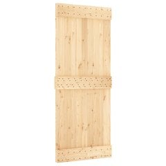 vidaXL liuguks tarvikutega, 85 x 210 cm, männipuit цена и информация | Межкомнатные двери | kaup24.ee