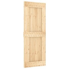 vidaXL liuguks tarvikutega 80 x 210 cm, männipuit цена и информация | Внутренние двери | kaup24.ee