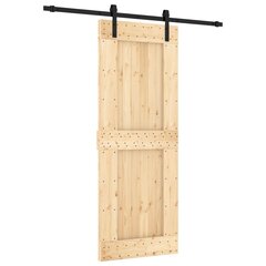 vidaXL liuguks tarvikutega 80 x 210 cm, männipuit цена и информация | Межкомнатные двери | kaup24.ee