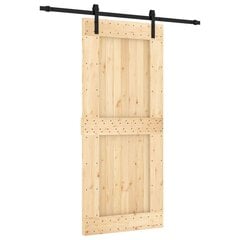 vidaXL liuguks tarvikutega, 90 x 210 cm, männipuit цена и информация | Межкомнатные двери | kaup24.ee