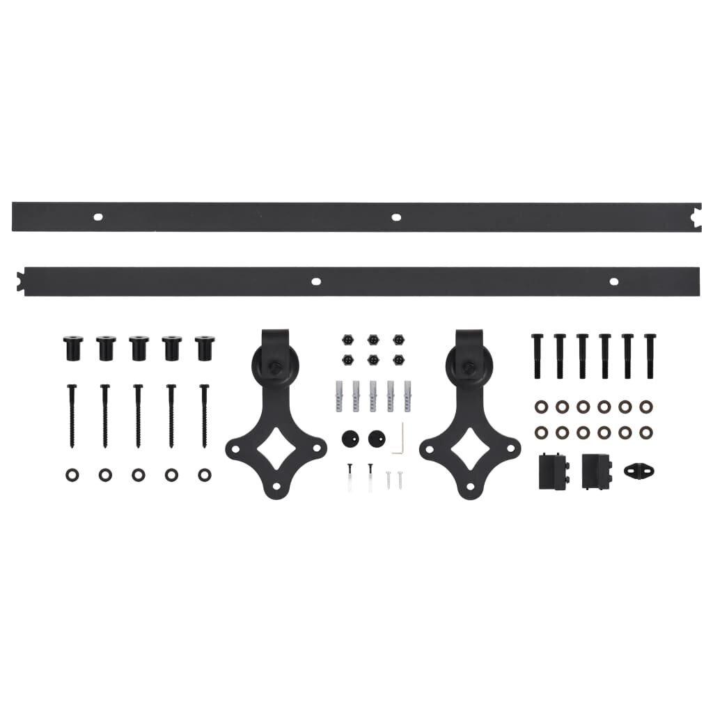 vidaXL liuguks tarvikutega 80 x 210 cm, männipuit hind ja info | Siseuksed | kaup24.ee