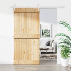 vidaXL liuguks tarvikutega, 95 x 210 cm, männipuit цена и информация | Межкомнатные двери | kaup24.ee