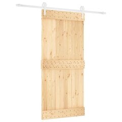 vidaXL liuguks tarvikutega, 95 x 210 cm, männipuit цена и информация | Межкомнатные двери | kaup24.ee