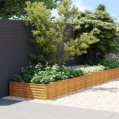 vidaXL taimekast, 579 x 100 x 36 cm, Corten-teras цена и информация | Ящики для цветов | kaup24.ee