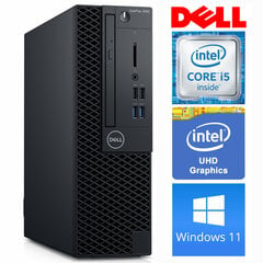 DELL 3060 SFF i5-8500 8GB 2TB DVD WIN11Pro цена и информация | Стационарные компьютеры | kaup24.ee