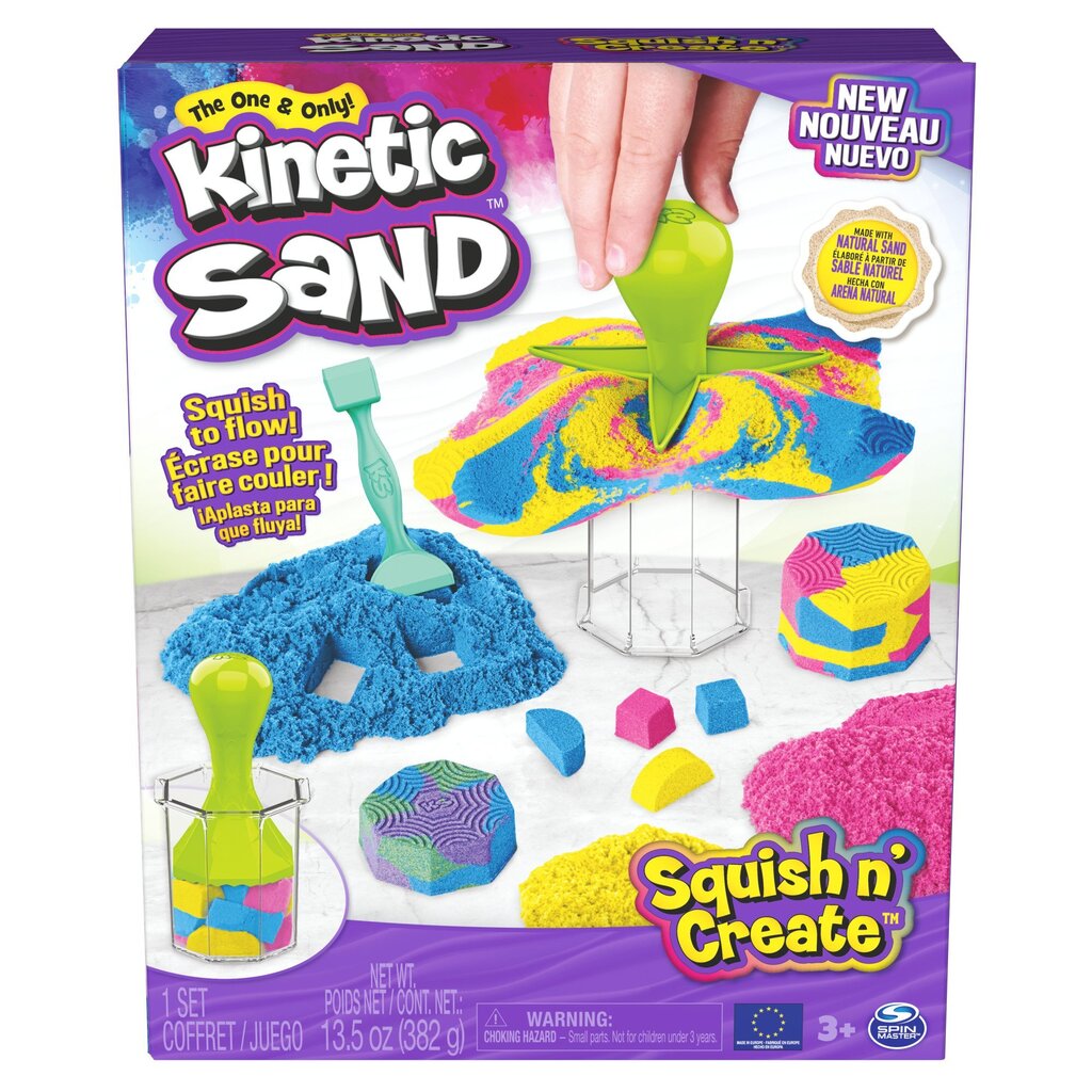 Loo komplekt Squish Kinetic Sand ja tarvikud hind ja info | Kunstitarbed, voolimise tarvikud | kaup24.ee