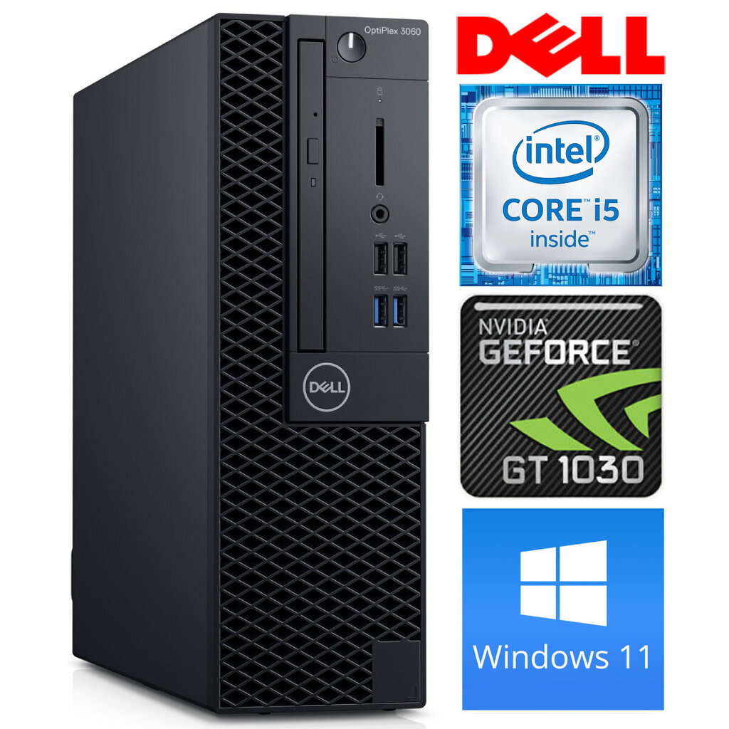 DELL 3060 SFF i5-8500 32GB 512SSD M.2 NVME GT1030 2GB DVD WIN11Pro цена и информация | Lauaarvutid | kaup24.ee