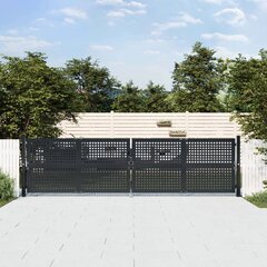 vidaXL aiavärav, antratsiithall, 400 x 125 cm, teras hind ja info | Aiad ja tarvikud | kaup24.ee