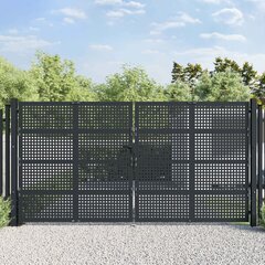 vidaXL aiavärav, antratsiithall, 400 x 225 cm, teras hind ja info | Aiad ja tarvikud | kaup24.ee