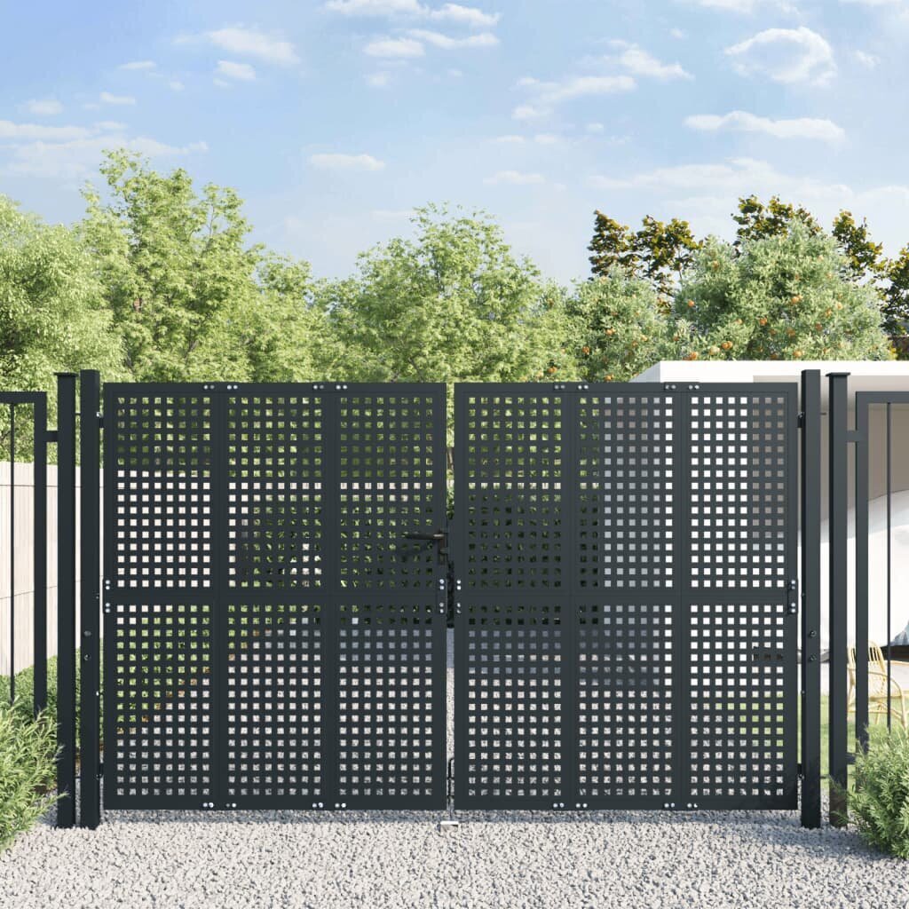 vidaXL aiavärav, antratsiithall, 300 x 225 cm, teras hind ja info | Aiad ja tarvikud | kaup24.ee