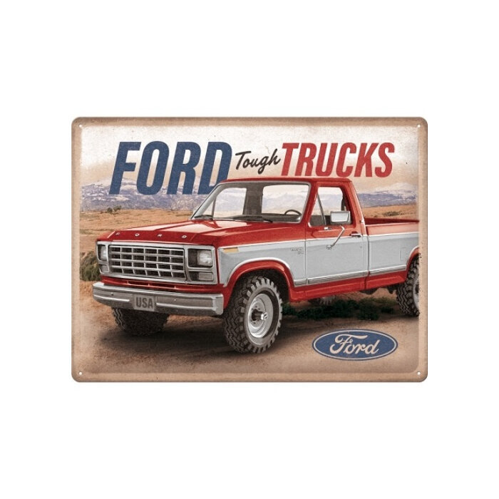 Metallplaat 30 x 40 cm /Nostalgic Art/ Ford - Tough Trucks F250 Ranger hind ja info | Naljakad kingitused | kaup24.ee