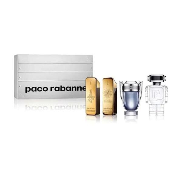Komplekt Paco Rabanne meestele: 1 Million EDT, 5 ml + 1 Million Parfum, 5 ml + Invictus EDT, 5 ml + Phantom EDT, 5ml hind ja info | Meeste parfüümid | kaup24.ee