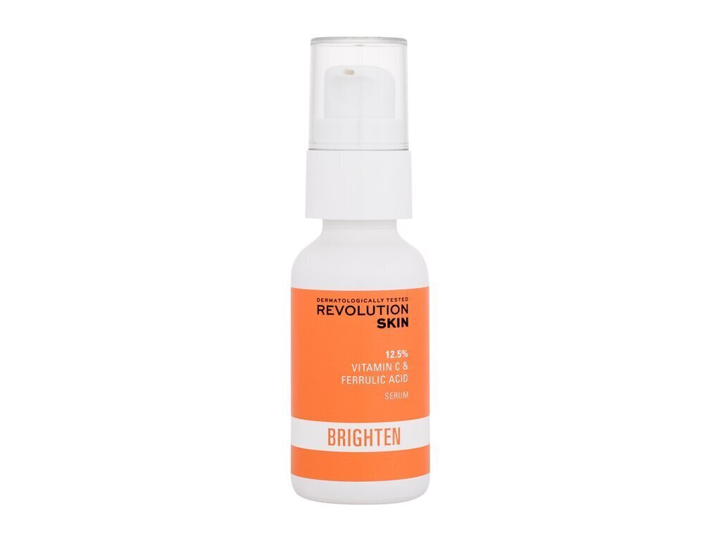 Näoseerum Revolution Skincare Brighten 12,5% Vitamin C & Ferulic Acid naistele, 30 ml цена и информация | Näoõlid, seerumid | kaup24.ee