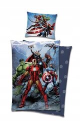 Marvel Avengers laste voodipesukomplekt 140 x 200, 2 osa цена и информация | Детское постельное бельё | kaup24.ee