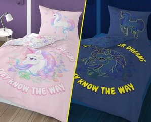 Laste voodipesukomplekt Unicorn, 160 x 200, 2 osa цена и информация | Детское постельное бельё | kaup24.ee