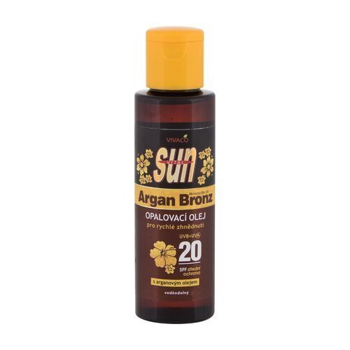 Päikesekreem Vivaco Sun Argan Bronz Suntan Oil SPF 20, 100ml цена и информация | Päikesekreemid | kaup24.ee