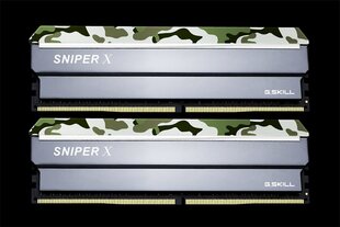 G.Skill Sniper X DDR4, 2x16GB, 3000MHz, CL16 (F4-3000C16D-32GSXFB) hind ja info | Operatiivmälu (RAM) | kaup24.ee