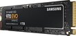 Samsung 970 EVO 1TB PCIe x4 NVMe (MZ-V7E1T0BW) цена и информация | Sisemised kõvakettad (HDD, SSD, Hybrid) | kaup24.ee