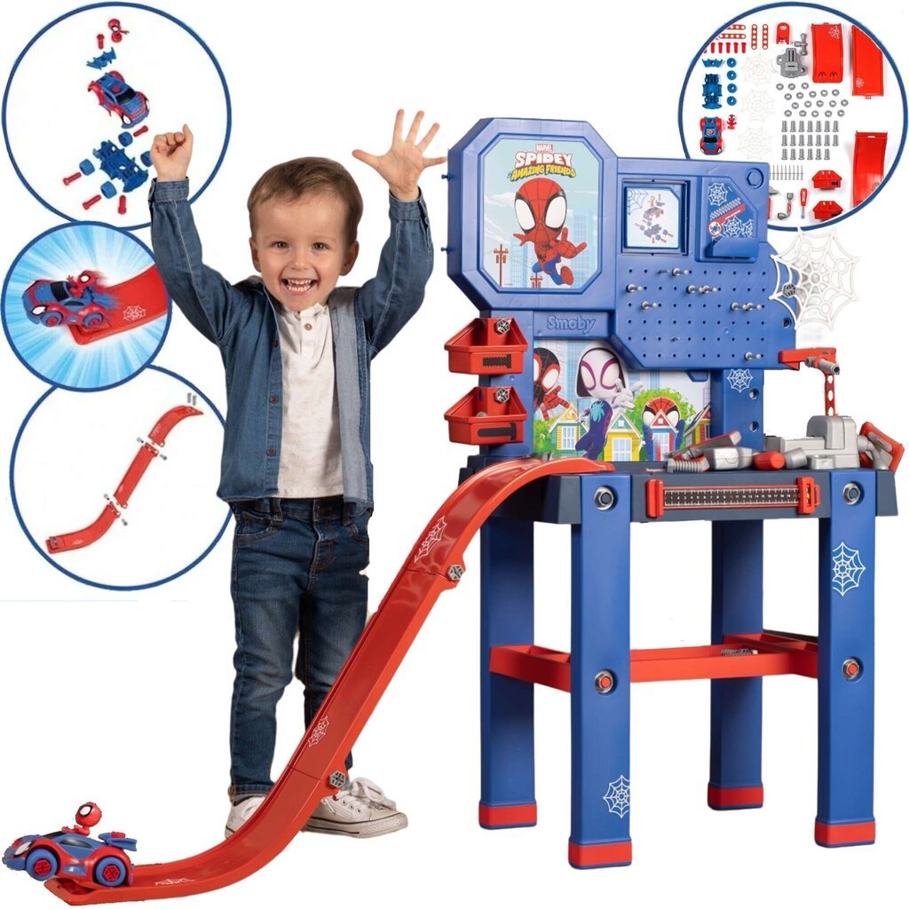 Töökoda lastele tööriistadega Spidey Bricolo ja Marvel Spiderman, 94 tk hind ja info | Poiste mänguasjad | kaup24.ee
