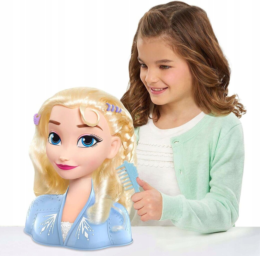 Frozen Head Elsa juuste kujundamiseks ja kujundamiseks + aksessuaarid hind ja info | Tüdrukute mänguasjad | kaup24.ee