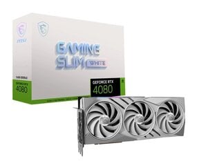 MSI GeForce RTX 4080 Gaming Slim White (RTX-4080-16GB-GAMING-X-SLIM) цена и информация | Видеокарты | kaup24.ee