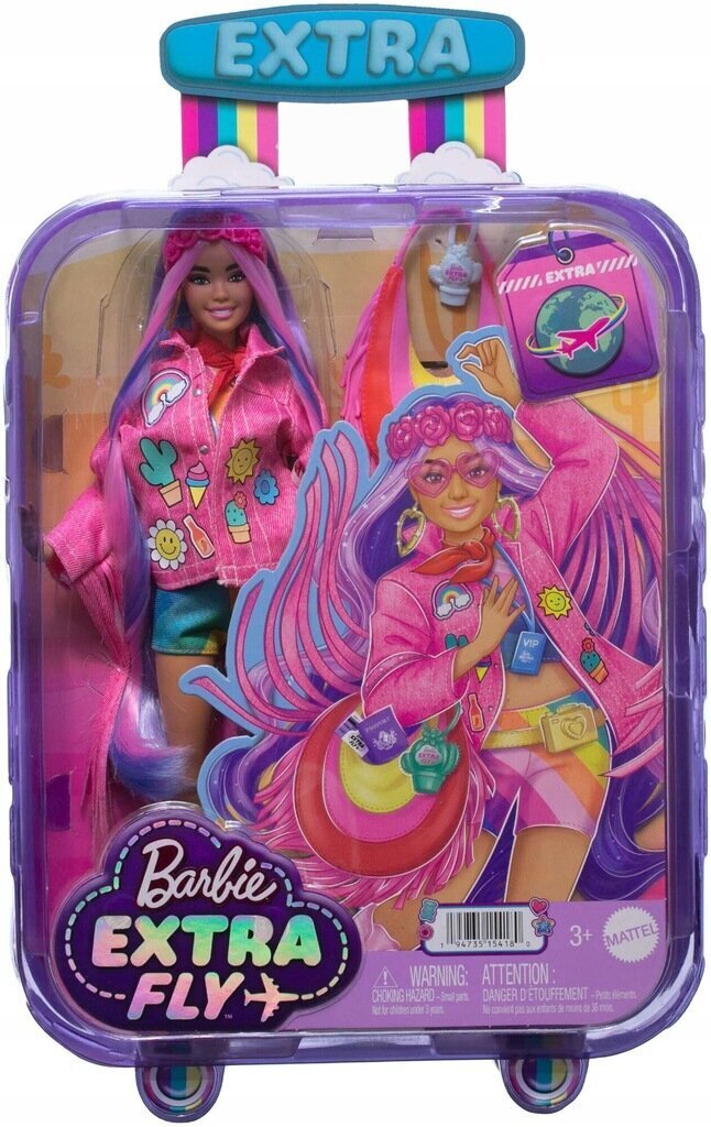 Barbie Extra Fly Doll Hippie HPB15 hind ja info | Tüdrukute mänguasjad | kaup24.ee