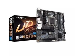 Gigabyte Q670M D3H DDR4 hind ja info | Emaplaadid | kaup24.ee