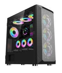 1stCOOL Wind Storm Black ML-WSTORM-B цена и информация | Корпус Cooler Master для ПК Elite 500 Midi | kaup24.ee