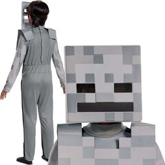 Karnevali kostüüm lastele Minecraft Halloween Skelett valge hind ja info | Karnevali kostüümid | kaup24.ee