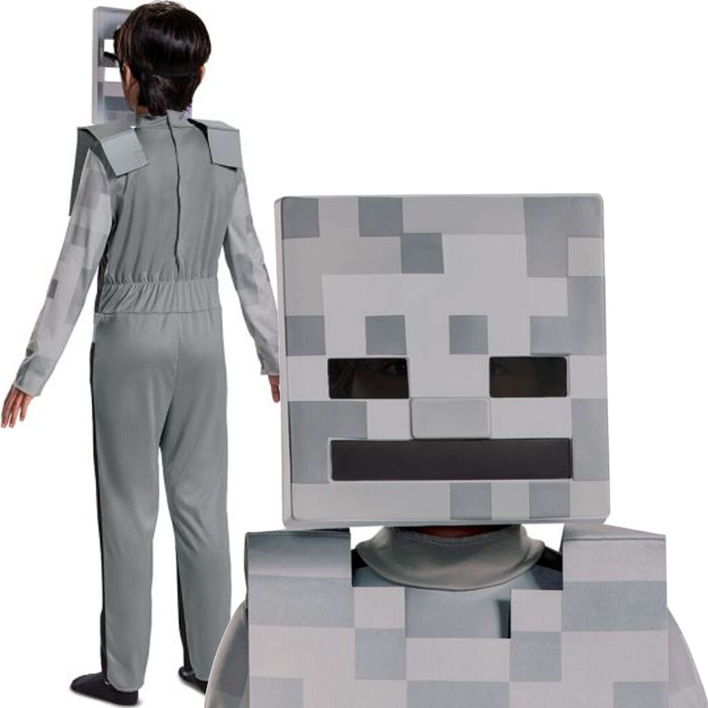 Karnevali kostüüm lastele Minecraft Halloween Skelett valge цена | kaup24.ee