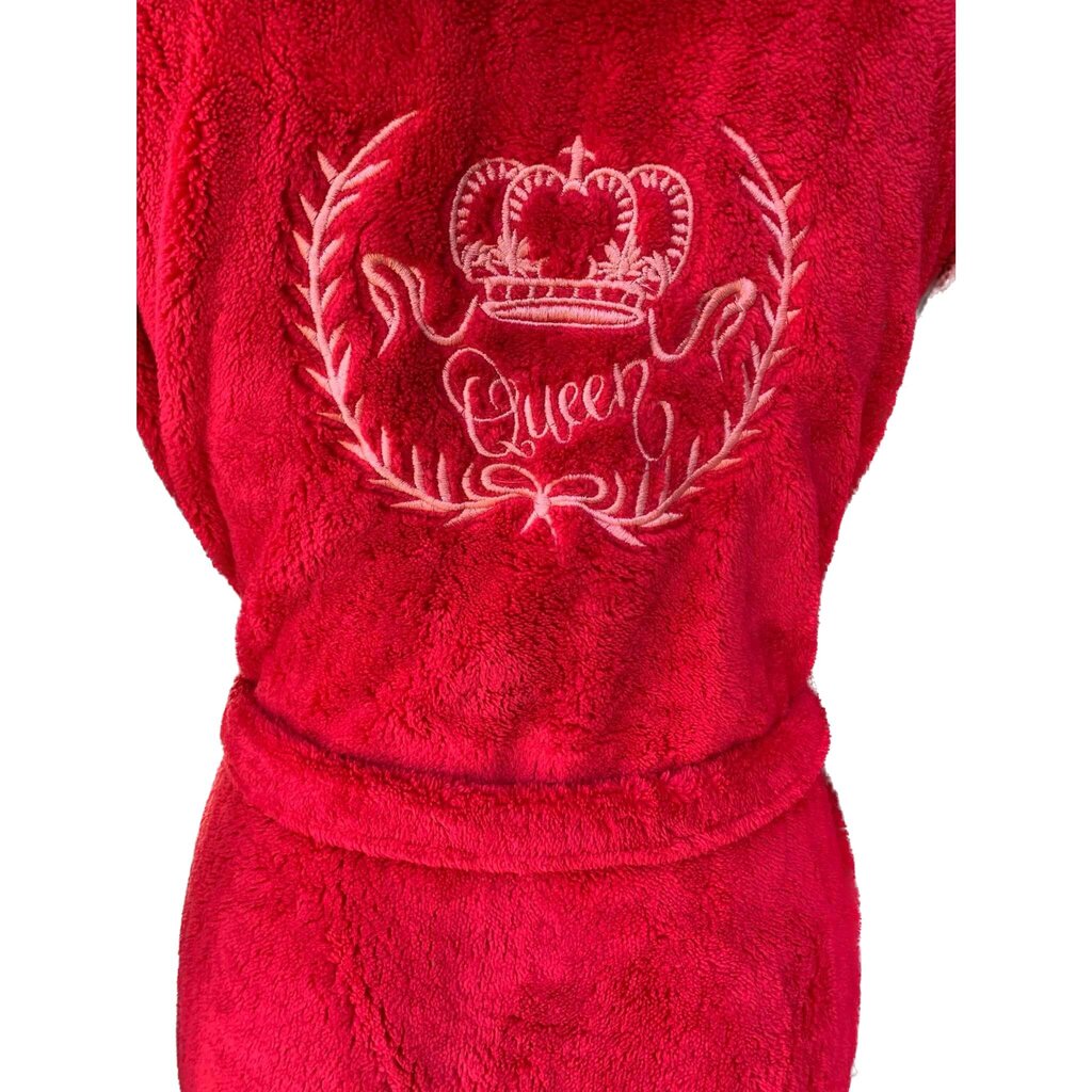 Hommikumantel kapuutsiga naistele Queen, punane hind ja info | Naiste hommikumantlid | kaup24.ee