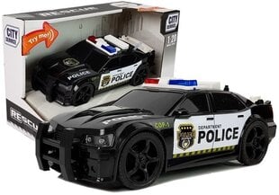 Politseiauto, tulede ja heliefektidega, must цена и информация | Игрушки для мальчиков | kaup24.ee