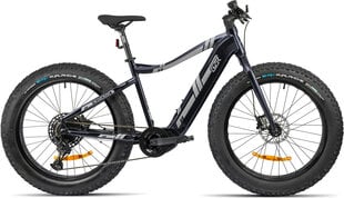 Elektrijalgratas Gzr Black Raw 2023 26" Electric Fatbike 19", must hind ja info | Elektrirattad | kaup24.ee