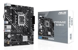 Asus Prime H610M-K hind ja info | Emaplaadid | kaup24.ee