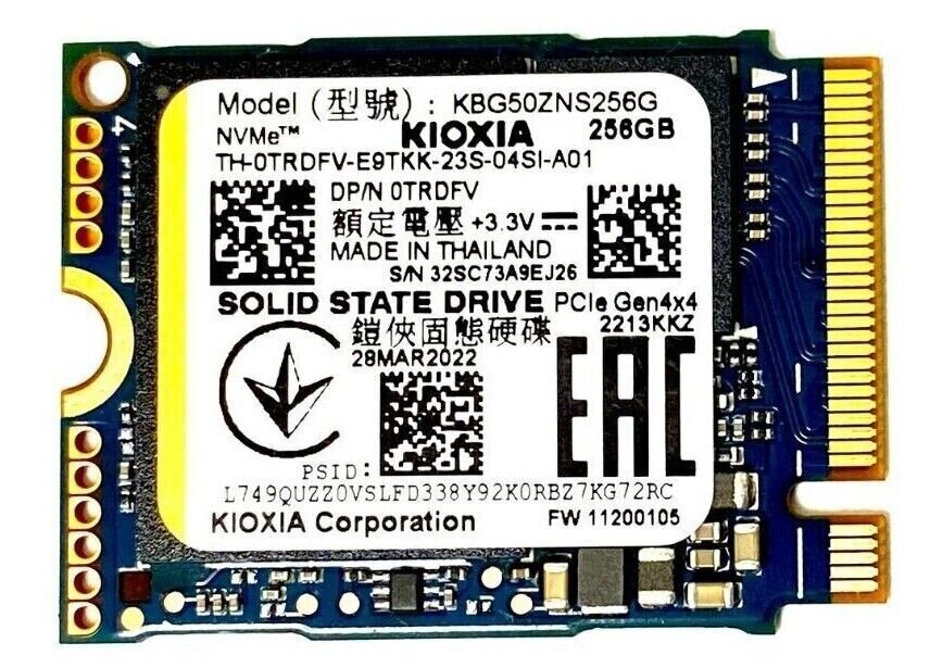 Kioxia BG5 KBG50ZNS256G цена и информация | Sisemised kõvakettad (HDD, SSD, Hybrid) | kaup24.ee