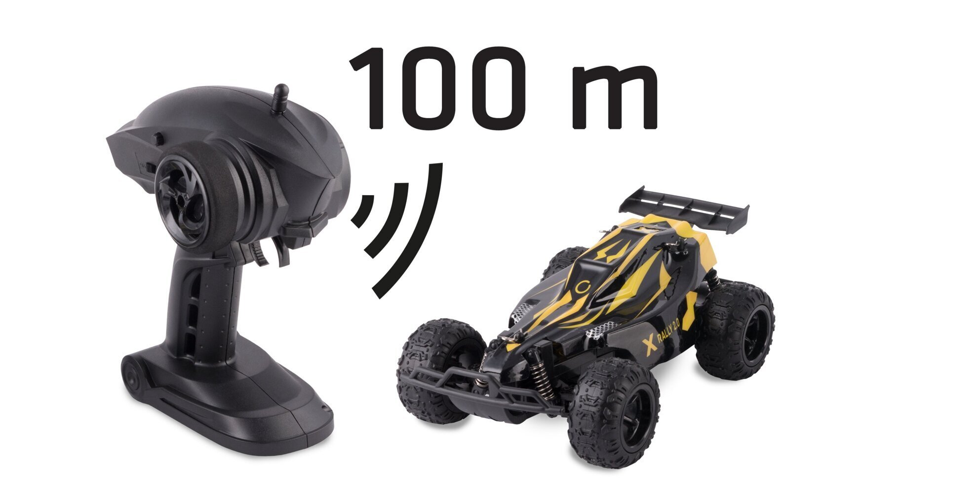 RC auto, Overmax, must/kollane hind ja info | Poiste mänguasjad | kaup24.ee